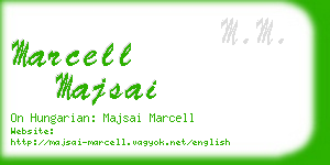 marcell majsai business card